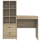 Scrivania con cassetto con lo scaffale 2 pcs Rovere Sonoma