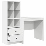 Scrivania con cassetto 2 pcs Bianco