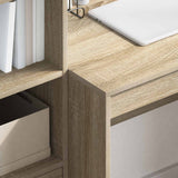 Scrivania con cassetto con lo scaffale 2 pcs Rovere Sonoma