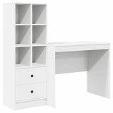 Scrivania con cassetto 2 pcs Bianco