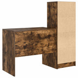 Scrivania con cassetto con lo scaffale 2 pcs Rovere fumé