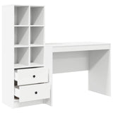 Scrivania con cassetto 2 pcs Bianco