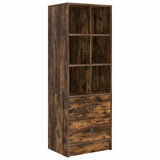 Scrivania con cassetto 2 pcs Rovere fumé
