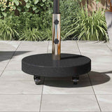 Base per ombrellone 30kg Nero Granito e Acciaio Inossidabile