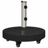 Base per ombrellone 30kg Nero Granito e Acciaio Inossidabile