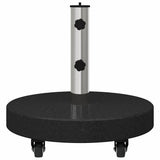 Base per ombrellone 30kg Nero Granito e Acciaio Inossidabile
