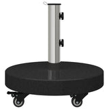 Base per ombrellone 30kg Nero Granito e Acciaio Inossidabile