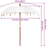Parasol Balinese Crema 220 x 220 x 260 cm