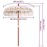Parasol Balinese Crema 190 x 190 x 260 cm