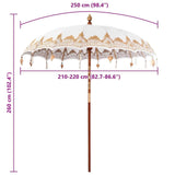 Parasol Balinese Crema 215 x 215 x 260 cm