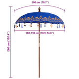 Parasol Balinese Blu 185 x 185 x 260 cm