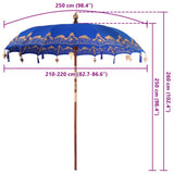 Parasol Balinese Blu 215 x 215 x 260 cm
