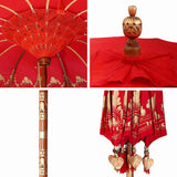 Parasol Balinese Rosso 215 x 215 x 260 cm