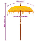 Parasol Balinese Giallo 185 x 185 x 260 cm