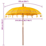 Parasol Balinese Giallo 215 x 215 x 260 cm