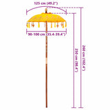 Parasol Balinese Giallo 125 x 125 x 260 cm