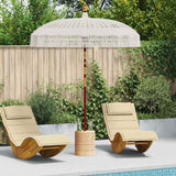 Parasol in macramè Crema 190 x 190 x 260 cm