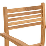 Sedie impilabili da giardino 4 pcs Marrone 55.5 x 55.5 x 90 cm