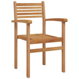 Sedie impilabili da giardino 4 pcs Marrone 55.5 x 55.5 x 90 cm