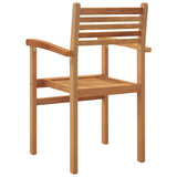 Sedie impilabili da giardino 4 pcs Marrone 55.5 x 55.5 x 90 cm