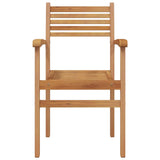 Sedie impilabili da giardino 4 pcs Marrone 55.5 x 55.5 x 90 cm