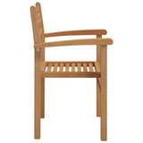 Sedie impilabili da giardino 4 pcs Marrone 55.5 x 55.5 x 90 cm