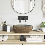 Basin in pietra fluviale (30-37) x (25-30) x 12 cm Pietra fiume