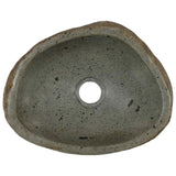 Basin in pietra fluviale (30-37) x (25-30) x 12 cm Pietra fiume