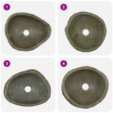 Basin in pietra fluviale (30-37) x (25-30) x 12 cm Pietra fiume