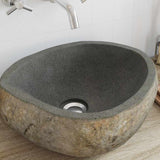Lavabo Grigio chiaro (38-45) x (30-35) x 15 cm Pietra di Fiume