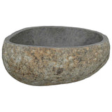 Basin in pietra fluviale Grigio chiaro 45 x 35 x 15 cm