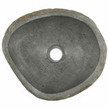 Lavabo Grigio chiaro (38-45) x (30-35) x 15 cm Pietra di Fiume