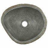 Basin in pietra fluviale Grigio chiaro 45 x 35 x 15 cm