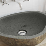 Basin in pietra fluviale Grigio chiaro 52 x 40 x 15 cm