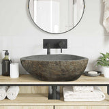 Basin in pietra fluviale Grigio chiaro 52 x 40 x 15 cm