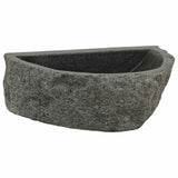 Lavabo a parete Grigio 37 x 30 x 12 cm Pietra fiume
