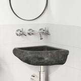Lavabo Grigio (30-37) x (30-37) x 12 cm Pietra di Fiume