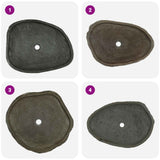 Lavabo Grigio 65 x 50 x 6 cm Pietra fiume