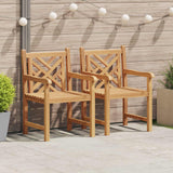 Sedia da Giardino 2 pcs 60 x 58 x 90 cm Legno di teak solido