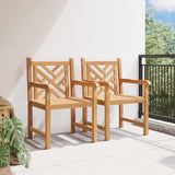 Sedia da Giardino 2 pcs 60 x 58 x 90 cm Legno di teak solido