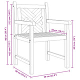 Sedia da Giardino 2 pcs 60 x 58 x 90 cm Legno di teak solido