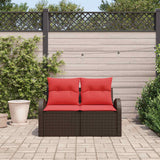 Divano da giardino Marrone 124 x 62 x 85cm polyrattan