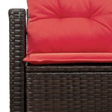 Divano da giardino con cuscino 120 x 62 x 69 cm. polyrattan