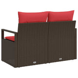 Divano da giardino con cuscino 120 x 62 x 69 cm. polyrattan