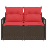 Divano da giardino con cuscino 120 x 62 x 69 cm. polyrattan