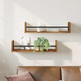 Scaffale da parete 2 pcs Legno vecchio 60 x 16 x 14 cm