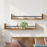 Scaffale da parete 2 pcs Legno vecchio 80 x 16 x 14 cm