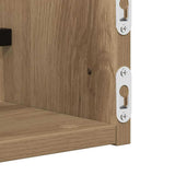 Scaffale da parete 2 pcs Rovere artigianale 80 x 16 x 14 cm