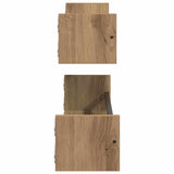 Scaffale da parete A parete 2 pcs Rovere artigianale