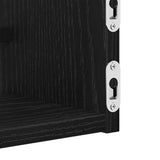 Scaffale da parete 2 pcs Rovere Nero 80 x 16 x 14 cm